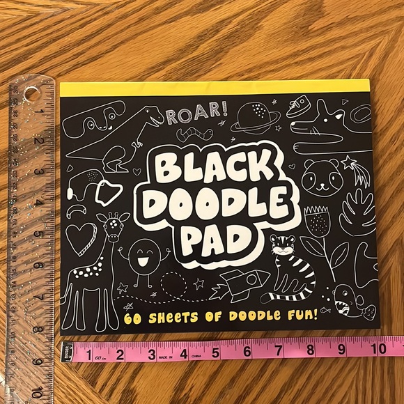 Black Paper Doodle Pad 8 x 10 inch - Picture 3 of 4